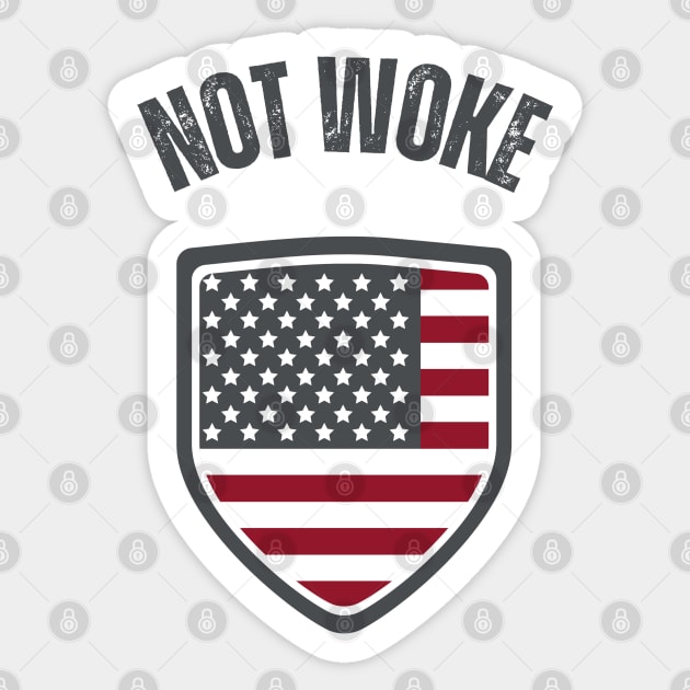 Not woke Sticker by la chataigne qui vole ⭐⭐⭐⭐⭐